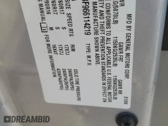 2006 Chevrolet Equinox LT с VIN 2CNDL73F966114219, выставлен на аукционе Copart как лот 73425964 с пробегом 192 095 миль миль и Списание • Salvage title. История ставок и продаж доступна на DreamBid. Изображение 15.