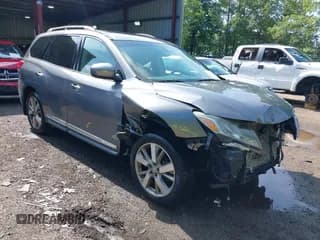 ✅ 2016 Nissan Pathfinder Platinum • VIN: 5N1AR2MMXGC604761 • Lot: 42841624. Listed on IAAI with 109,387 mi. Free auction sales archive from the USA and detailed vehicle history report at DreamBid. Image 1.