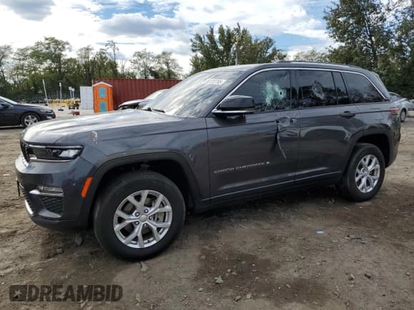 ✅ 2023 Jeep Grand Cherokee Limited • VIN: 1C4RJGBGXP8742988 • Лот: 86123755. Опубликован ранее на Copart с пробегом Не указан. Бесплатный доступ к архиву аукционных продаж из США и подробный отчёт об истории автомобиля на DreamBid. Изображение 1.