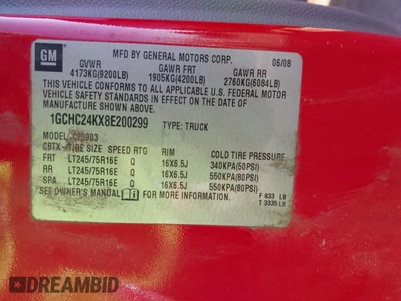 ✅ 2008 Chevrolet Silverado 2500HD Work Truck • VIN: 1GCHC24KX8E200299 • Лот: 43473771. Опубликован ранее на IAAI с пробегом 163 175 миль. Бесплатный доступ к архиву аукционных продаж из США и подробный отчёт об истории автомобиля на DreamBid. Изображение 9.