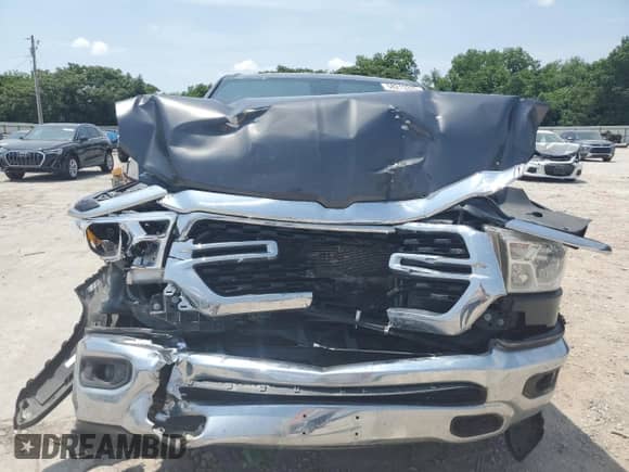 2022 Ram 1500 Lone Star with VIN 1C6SRFFT8NN419704, listed as a Copart auction lot 58213375 with 58,396 mi miles and Salvage title. Bid and sale history available at DreamBid. Image 5.