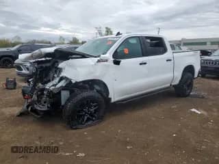 2022 Chevrolet Silverado 1500 Custom Trail Boss with VIN 3GCPDCED4NG525873, listed as a Copart auction lot 55124675 with Not provided miles and Salvage title. Bid and sale history available at DreamBid. Image 1.