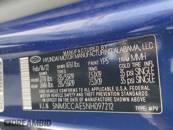 ✅ 2022 Hyundai Tucson SEL • VIN: 5NMJCCAE5NH097212 • Lot: 64639084. Wystawiony na Copart z przebiegiem 20 132 mil. Bezpłatny archiwum sprzedaży aukcyjnych z USA i szczegółowy raport historii pojazdu na DreamBid. Zdjęcie 12.