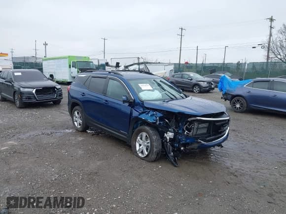 ✅ 2020 GMC Terrain SLE • VIN: 3GKALTEVXLL124497 • Lot: 43734534. Listed on IAAI with 40,875 mi. Free auction sales archive from the USA and detailed vehicle history report at DreamBid. Image 1.