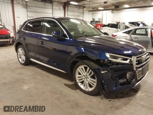 ✅ 2018 Audi Q5 Premium Plus • VIN: WA1BNAFY4J2116072 • Lot: 43499701. Listed on IAAI with 101,646 mi. Free auction sales archive from the USA and detailed vehicle history report at DreamBid. Image 1.