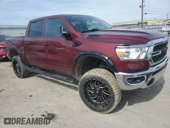 2022 Ram 1500 Lone Star with VIN 1C6SRFFT5NN284651, listed as a Copart auction lot 49073525 with 44,723 mi miles and Salvage title. Bid and sale history available at DreamBid. Image 4.