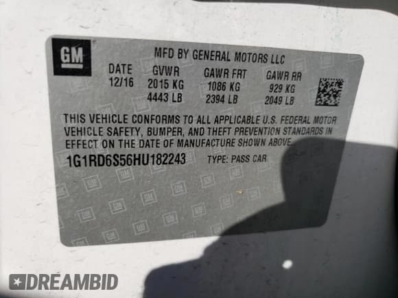 ✅ 2017 Chevrolet Volt Premier • VIN: 1G1RD6S56HU182243 • Lot: 73651104. Wystawiony na Copart z przebiegiem 93 949 mil. Bezpłatny archiwum sprzedaży aukcyjnych z USA i szczegółowy raport historii pojazdu na DreamBid. Zdjęcie 13.