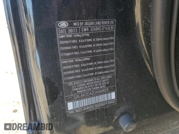 ✅ 2013 Land Rover LR4 Lux • VIN: SALAK2D42DA689605 • Lot: 58275295. Wystawiony na Copart z przebiegiem 159 047 mil. Bezpłatny archiwum sprzedaży aukcyjnych z USA i szczegółowy raport historii pojazdu na DreamBid. Zdjęcie 14.