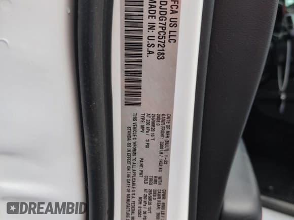 ✅ 2023 Dodge Durango GT Plus • VIN: 1C4RDJDG7PC572183 • Lot: 65201165. Listed on Copart with 45,157 mi. Free auction sales archive from the USA and detailed vehicle history report at DreamBid. Image 14.