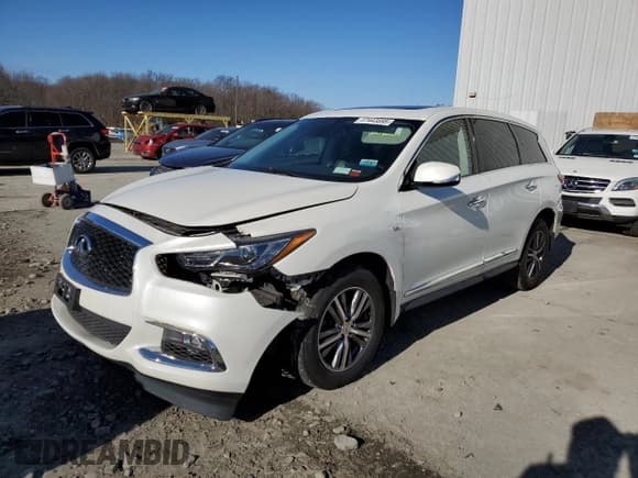 ✅ 2019 Infiniti QX60 Pure • VIN: 5N1DL0MM4KC561837 • Lot: 47443595. Listed on Copart with 143,473 mi. Free auction sales archive from the USA and detailed vehicle history report at DreamBid. Image 1.