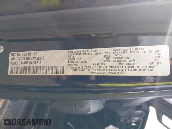 ✅ 2022 Jeep Wrangler Willys • VIN: 1C4GJXAN0NW152542 • Lot: 43302104. Listed on IAAI with 52,419 mi. Free auction sales archive from the USA and detailed vehicle history report at DreamBid. Image 9.