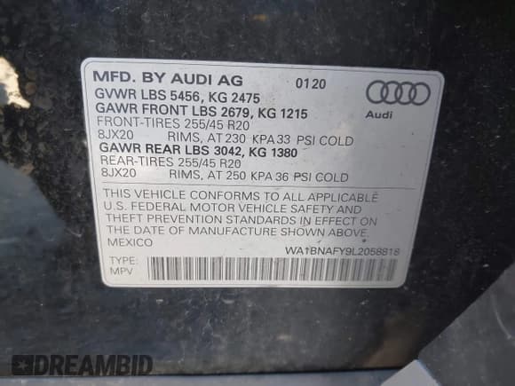 ✅ 2020 Audi Q5 Premium Plus • VIN: WA1BNAFY9L2058818 • Lot: 43354232. Wystawiony na IAAI z przebiegiem 116 604 mil. Bezpłatny archiwum sprzedaży aukcyjnych z USA i szczegółowy raport historii pojazdu na DreamBid. Zdjęcie 9.