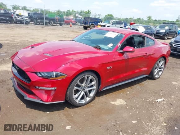 ✅ 2020 Ford Mustang GT • VIN: 1FA6P8CF7L5191661 • Lot: 42464094. Listed on IAAI with Not provided. Free auction sales archive from the USA and detailed vehicle history report at DreamBid. Image 2.