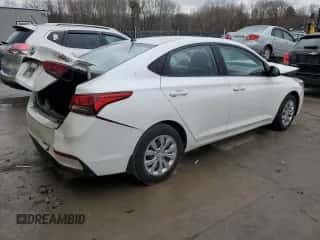 2020 Hyundai Accent SE with VIN 3KPC24A61LE094225, listed as a Copart auction lot 36822383 with 18,286 mi miles and . Bid and sale history available at DreamBid. Image 3.