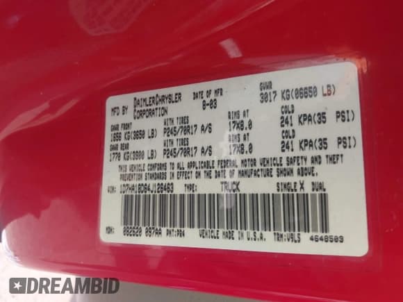 ✅ 2004 Dodge 1500 SLT • VIN: 1D7HA18D64J126463 • Лот: 42562356. Опубликован ранее на IAAI с пробегом 155 266 миль. Бесплатный доступ к архиву аукционных продаж из США и подробный отчёт об истории автомобиля на DreamBid. Изображение 9.