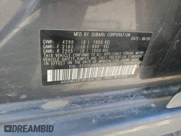 2020 Subaru Impreza с VIN 4S3GKAB6XL3610054, выставлен на аукционе Copart как лот 65214025 с пробегом 154 411 миль миль и Списание • Salvage title. История ставок и продаж доступна на DreamBid. Изображение 12.