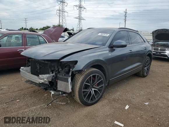 ✅ 2021 Audi Q8 Premium Plus • VIN: WA1EVAF1XMD026823 • Lot: 70829735. Listed on Copart with 57,146 mi. Free auction sales archive from the USA and detailed vehicle history report at DreamBid. Image 1.