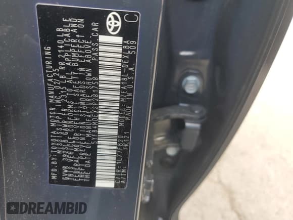 ✅ 2025 Toyota Corolla LE • VIN: 5YFB4MDEXSP281758 • Лот: 84816935. Опубликован ранее на Copart с пробегом 32 480 миль. Бесплатный доступ к архиву аукционных продаж из США и подробный отчёт об истории автомобиля на DreamBid. Изображение 12.