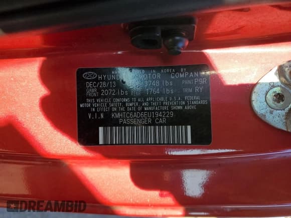 ✅ 2014 Hyundai Veloster • VIN: KMHTC6AD6EU194229 • Lot: 41686795. Wystawiony na Copart z przebiegiem Nie podano. Bezpłatny archiwum sprzedaży aukcyjnych z USA i szczegółowy raport historii pojazdu na DreamBid. Zdjęcie 12.