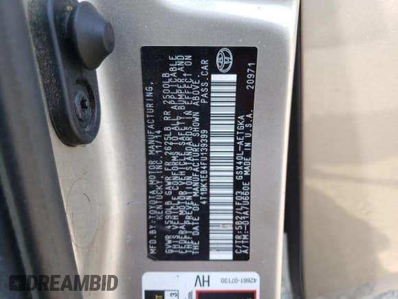 ✅ 2015 Toyota Avalon XLE Touring • VIN: 4T1BK1EB4FU139399 • Lot: 71533735. Wystawiony na Copart z przebiegiem 68 073 mil. Bezpłatny archiwum sprzedaży aukcyjnych z USA i szczegółowy raport historii pojazdu na DreamBid. Zdjęcie 12.