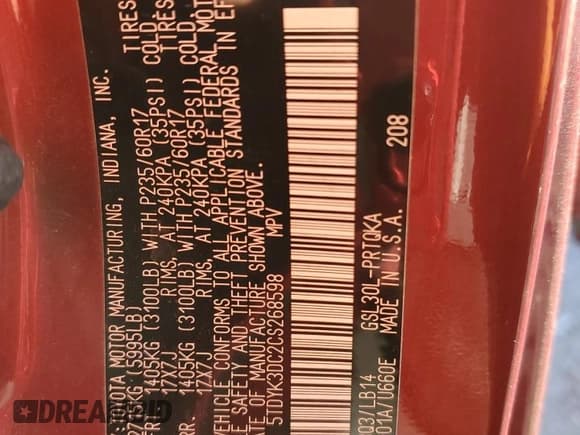 ✅ 2012 Toyota Sienna XLE • VIN: 5TDYK3DC2CS268598 • Lot: 91116145. Wystawiony na Copart z przebiegiem 180 770 mil. Bezpłatny archiwum sprzedaży aukcyjnych z USA i szczegółowy raport historii pojazdu na DreamBid. Zdjęcie 14.