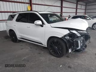 ✅ 2024 Hyundai Palisade Calligraphy • VIN: KM8R7DGEXRU707572 • Lot: 43087035. Listed on IAAI with 15,527 mi. Free auction sales archive from the USA and detailed vehicle history report at DreamBid. Image 1.