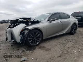 2023 Lexus IS 350 F Sport with VIN JTHGZ1E20P5032771, listed as a Copart auction lot 69778915 with 8,430 mi miles and Salvage title. Bid and sale history available at DreamBid. Image 1.