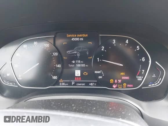 2021 BMW 3 Series 330i with VIN 3MW5R1J00M8B92089, listed as a IAAI auction lot 43411480 with 166,185 mi miles and . Bid and sale history available at DreamBid. Image 7.