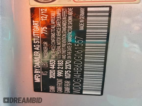 ✅ 2013 Mercedes-Benz C 250 • VIN: WDDGJ4HB6DG061557 • Lot: 94533125. Wystawiony na Copart z przebiegiem 54 355 mil. Bezpłatny archiwum sprzedaży aukcyjnych z USA i szczegółowy raport historii pojazdu na DreamBid. Zdjęcie 12.