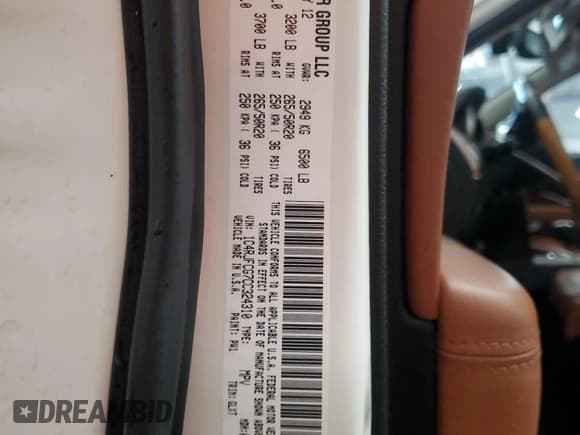 ✅ 2012 Jeep Grand Cherokee Overland • VIN: 1C4RJFCG7CC324310 • Lot: 84262345. Listed on Copart with 155,354 mi. Free auction sales archive from the USA and detailed vehicle history report at DreamBid. Image 14.