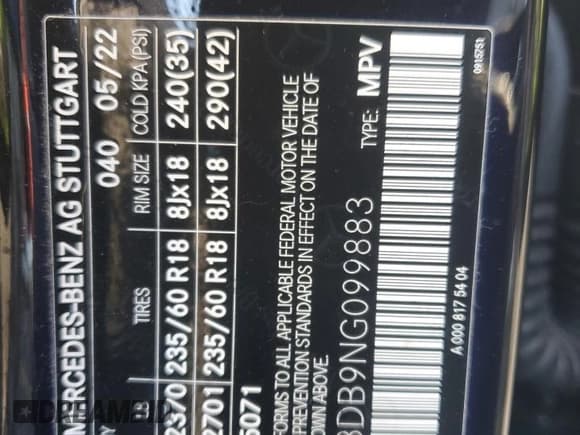 ✅ 2022 Mercedes-Benz GLC 300 • VIN: W1N0G8DB9NG099883 • Лот: 90677365. Опубликован ранее на Copart с пробегом 35 486 миль. Бесплатный доступ к архиву аукционных продаж из США и подробный отчёт об истории автомобиля на DreamBid. Изображение 13.