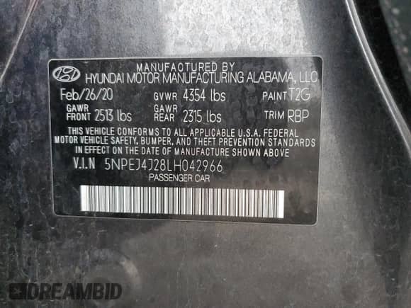 2020 Hyundai Sonata SEL Plus с VIN 5NPEJ4J28LH042966, выставлен на аукционе Copart как лот 38711333 с пробегом 33 591 миль миль и . История ставок и продаж доступна на DreamBid. Изображение 14.