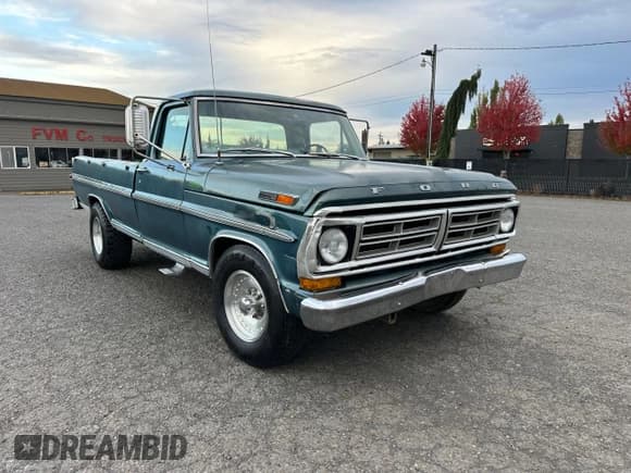 ✅ 1972 Ford F-250 • VIN: F25HRP24651 • Lot: 78498264. Listed on Copart with 34,487 mi. Free auction sales archive from the USA and detailed vehicle history report at DreamBid. Image 1.