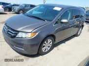 ✅ 2014 Honda Odyssey EX-L • VIN: 5FNRL5H63EB012561 • Lot: 43150266. Listed on IAAI with 117,126 mi. Free auction sales archive from the USA and detailed vehicle history report at DreamBid. Image 2.