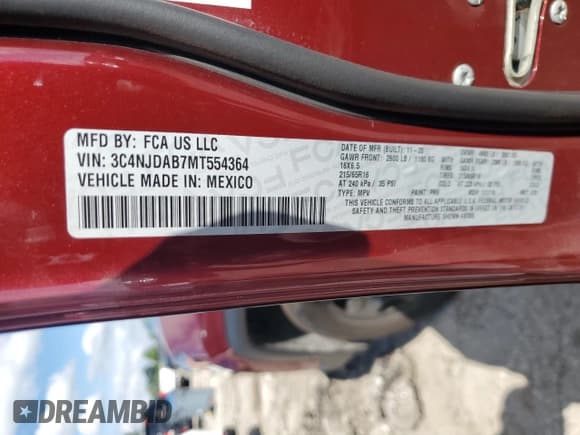 ✅ 2021 Jeep Compass Sport • VIN: 3C4NJDAB7MT554364 • Лот: 69851805. Опубликован ранее на Copart с пробегом 79 403 миль. Бесплатный доступ к архиву аукционных продаж из США и подробный отчёт об истории автомобиля на DreamBid. Изображение 13.