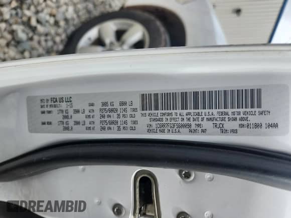 2015 Ram 1500 Express с VIN 1C6RR7FG3FS600090, выставлен на аукционе Copart как лот 62579525 с пробегом 58 304 миль миль и На запчасти • Non repairable. История ставок и продаж доступна на DreamBid. Изображение 12.