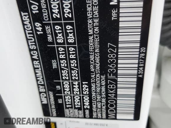 ✅ 2018 Mercedes-Benz GLC 300 • VIN: WDC0J4KB7JF363827 • Лот: 85945755. Опубликован ранее на Copart с пробегом 81 678 миль. Бесплатный доступ к архиву аукционных продаж из США и подробный отчёт об истории автомобиля на DreamBid. Изображение 14.