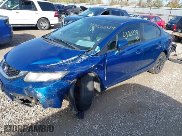 ✅ 2014 Honda Civic EX • VIN: 19XFB2F86EE045066 • Lot: 43663899. Listed on IAAI with 179,945 mi. Free auction sales archive from the USA and detailed vehicle history report at DreamBid. Image 2.