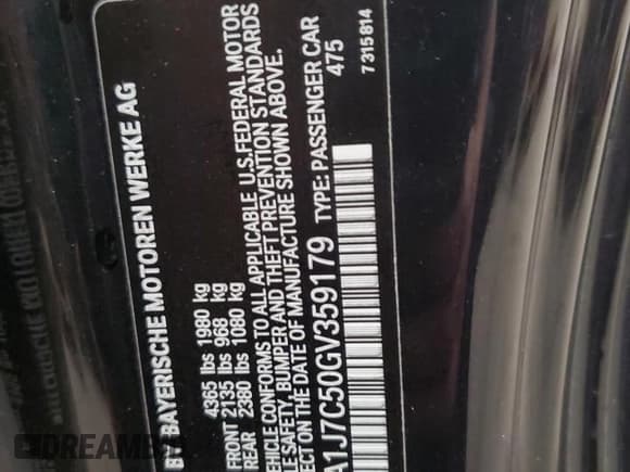 ✅ 2016 BMW 2 Series M235i • VIN: WBA1J7C50GV359179 • Lot: 81308135. Listed on Copart with 99,712 mi. Free auction sales archive from the USA and detailed vehicle history report at DreamBid. Image 13.