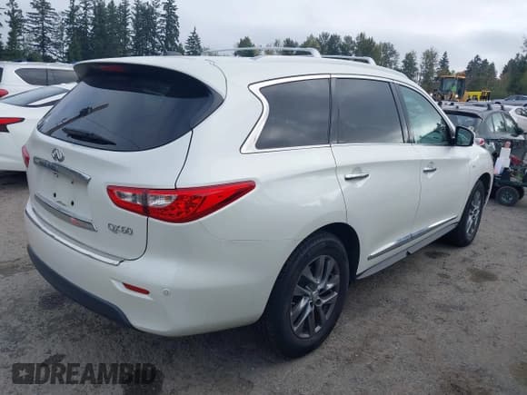 ✅ 2015 Infiniti QX60 • VIN: 5N1AL0MM6FC540402 • Lot: 43366113. Listed on IAAI with 80,030 mi. Free auction sales archive from the USA and detailed vehicle history report at DreamBid. Image 4.