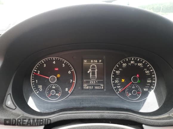 ✅ 2012 Volkswagen Passat SE • VIN: 1VWBP7A3XCC019418 • Lot: 60668585. Listed on Copart with 158,157 mi. Free auction sales archive from the USA and detailed vehicle history report at DreamBid. Image 9.