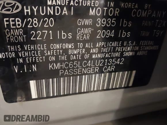 ✅ 2020 Hyundai Ioniq Blue • VIN: KMHC65LC4LU213542 • Lot: 41361881. Wystawiony na IAAI z przebiegiem 120 250 mil. Bezpłatny archiwum sprzedaży aukcyjnych z USA i szczegółowy raport historii pojazdu na DreamBid. Zdjęcie 9.