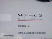 ✅ 2018 Tesla Model 3 Long Range Battery • VIN: 5YJ3E1EBXJF083468 • Lot: 43438742. Wystawiony na IAAI z przebiegiem 99 340 mil. Bezpłatny archiwum sprzedaży aukcyjnych z USA i szczegółowy raport historii pojazdu na DreamBid. Zdjęcie 15.