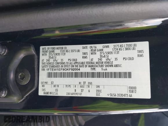 ✅ 2016 Ford F-150 XLT • VIN: 1FTEW1EF9GKF92004 • Lot: 43530462. Wystawiony na IAAI z przebiegiem 162 473 mil. Bezpłatny archiwum sprzedaży aukcyjnych z USA i szczegółowy raport historii pojazdu na DreamBid. Zdjęcie 9.