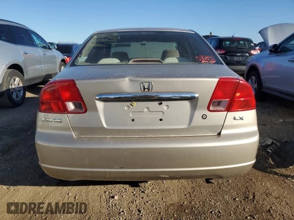 ✅ 2002 Honda Civic LX • VIN: JHMES165X2S001414 • Lot: 91462515. Wystawiony na Copart z przebiegiem 150 104 mil. Bezpłatny archiwum sprzedaży aukcyjnych z USA i szczegółowy raport historii pojazdu na DreamBid. Zdjęcie 6.