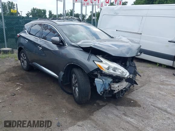 ✅ 2017 Nissan Murano SV • VIN: 5N1AZ2MHXHN107024 • Lot: 42779727. Wystawiony na IAAI z przebiegiem 122 592 mil. Bezpłatny archiwum sprzedaży aukcyjnych z USA i szczegółowy raport historii pojazdu na DreamBid. Zdjęcie 1.