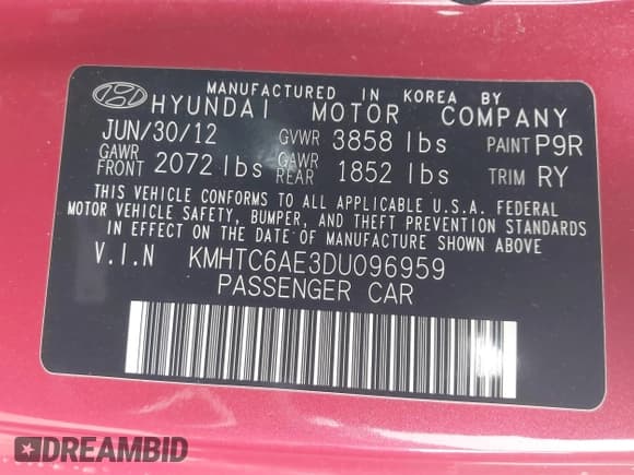 ✅ 2013 Hyundai Veloster Turbo • VIN: KMHTC6AE3DU096959 • Lot: 41749843. Wystawiony na IAAI z przebiegiem 87 662 mil. Bezpłatny archiwum sprzedaży aukcyjnych z USA i szczegółowy raport historii pojazdu na DreamBid. Zdjęcie 9.