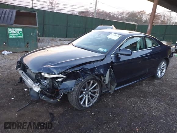 ✅ 2016 Audi A5 Premium Plus • VIN: WAUM2AFR4GA004657 • Lot: 43730853. Listed on IAAI with Not provided. Free auction sales archive from the USA and detailed vehicle history report at DreamBid. Image 2.