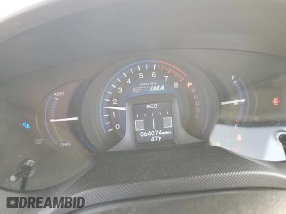 ✅ 2012 Honda Insight • VIN: JHMZE2H32CS000284 • Lot: 50160335. Listed on Copart with 64,074 mi. Free auction sales archive from the USA and detailed vehicle history report at DreamBid. Image 9.