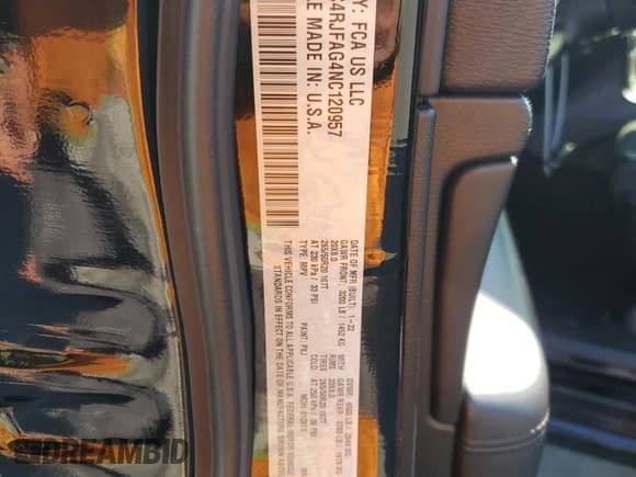 ✅ 2022 Jeep Grand Cherokee Laredo X • VIN: 1C4RJFAG4NC120957 • Lot: 71437335. Listed on Copart with 54,917 mi. Free auction sales archive from the USA and detailed vehicle history report at DreamBid. Image 13.